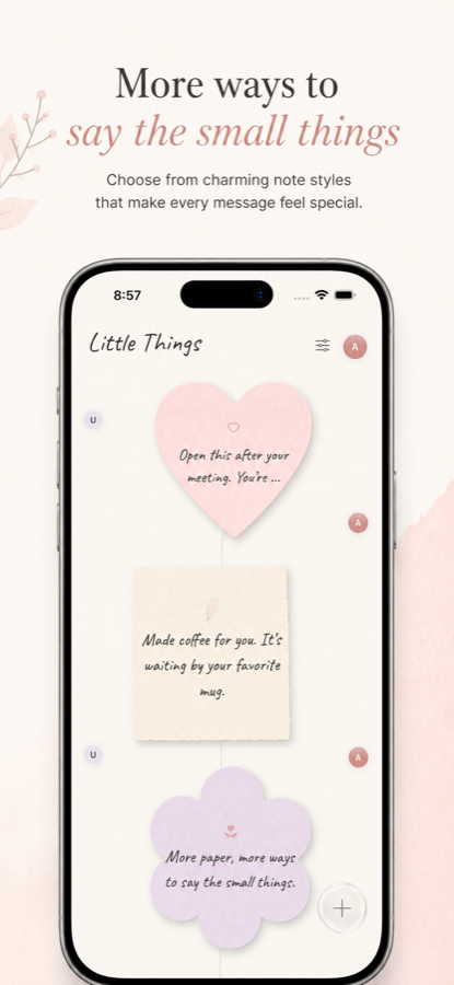 Little Things add note screen