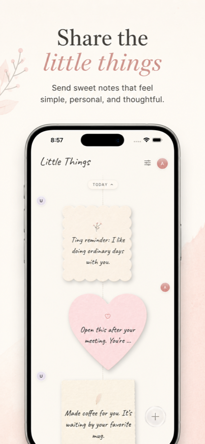 Little Things shared note timeline