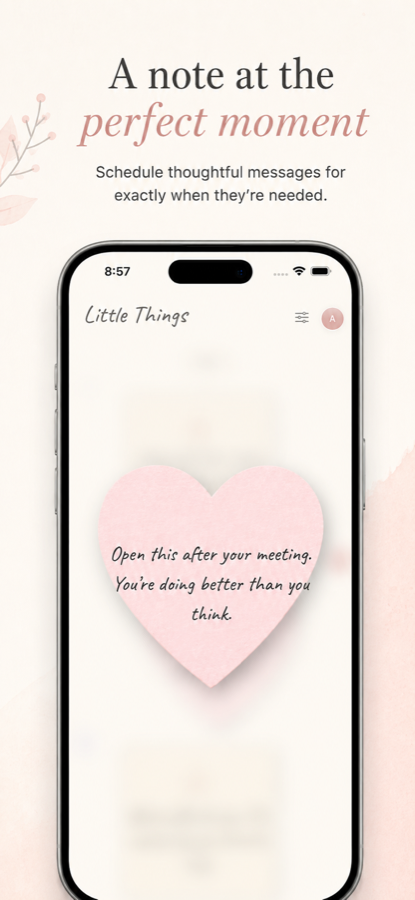 Little Things note styles screen